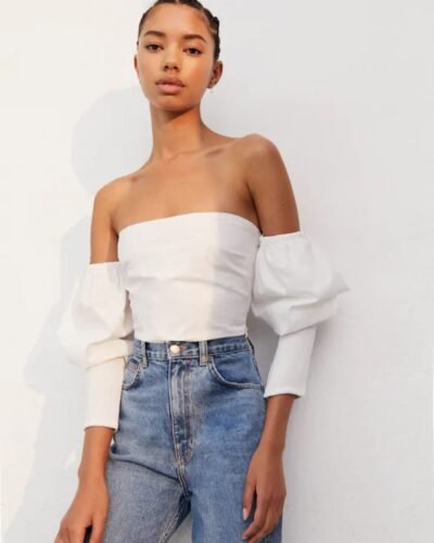 Strapless crop top